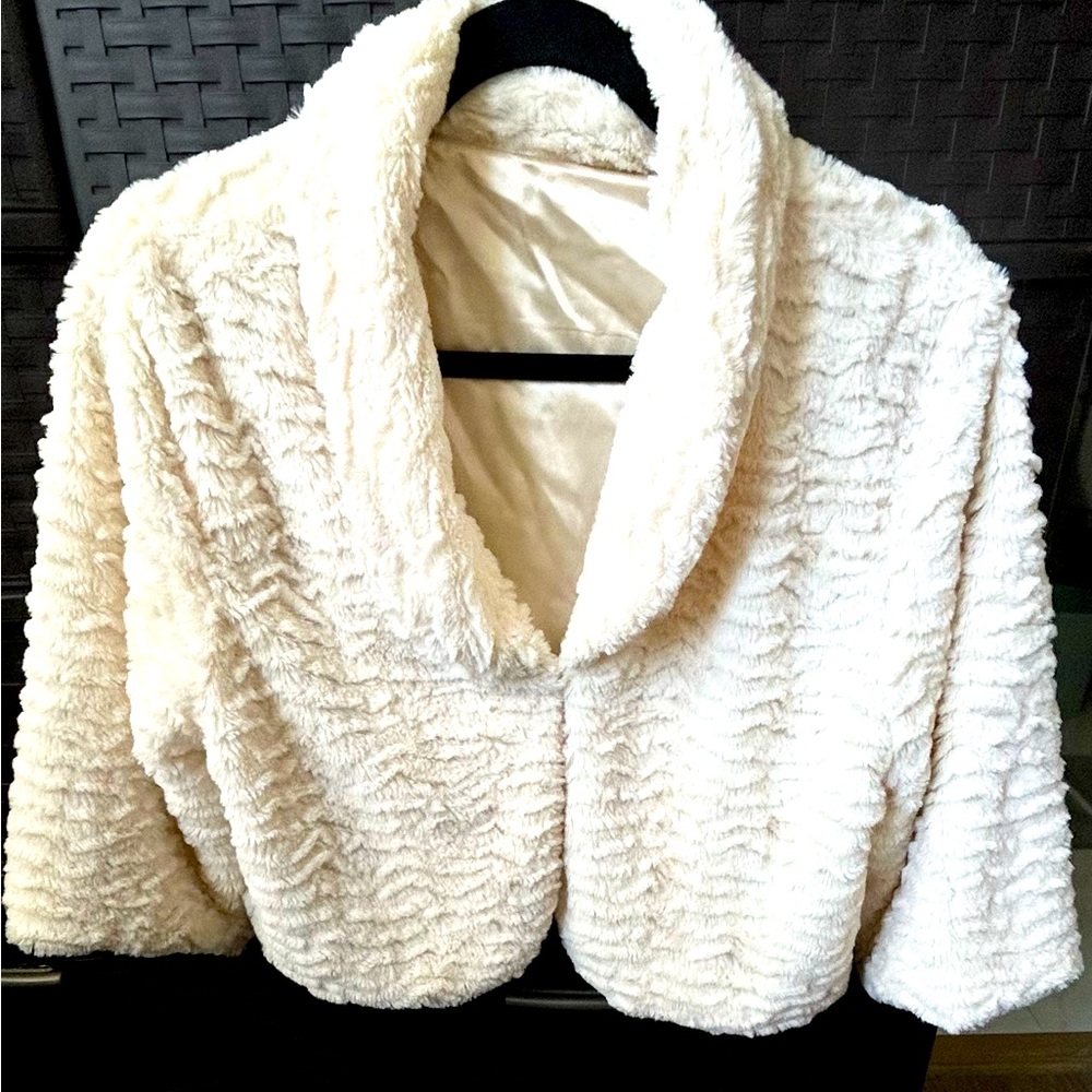 Faux Fur Shrug.